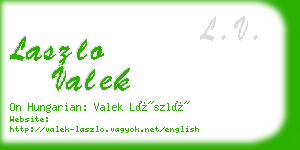 laszlo valek business card